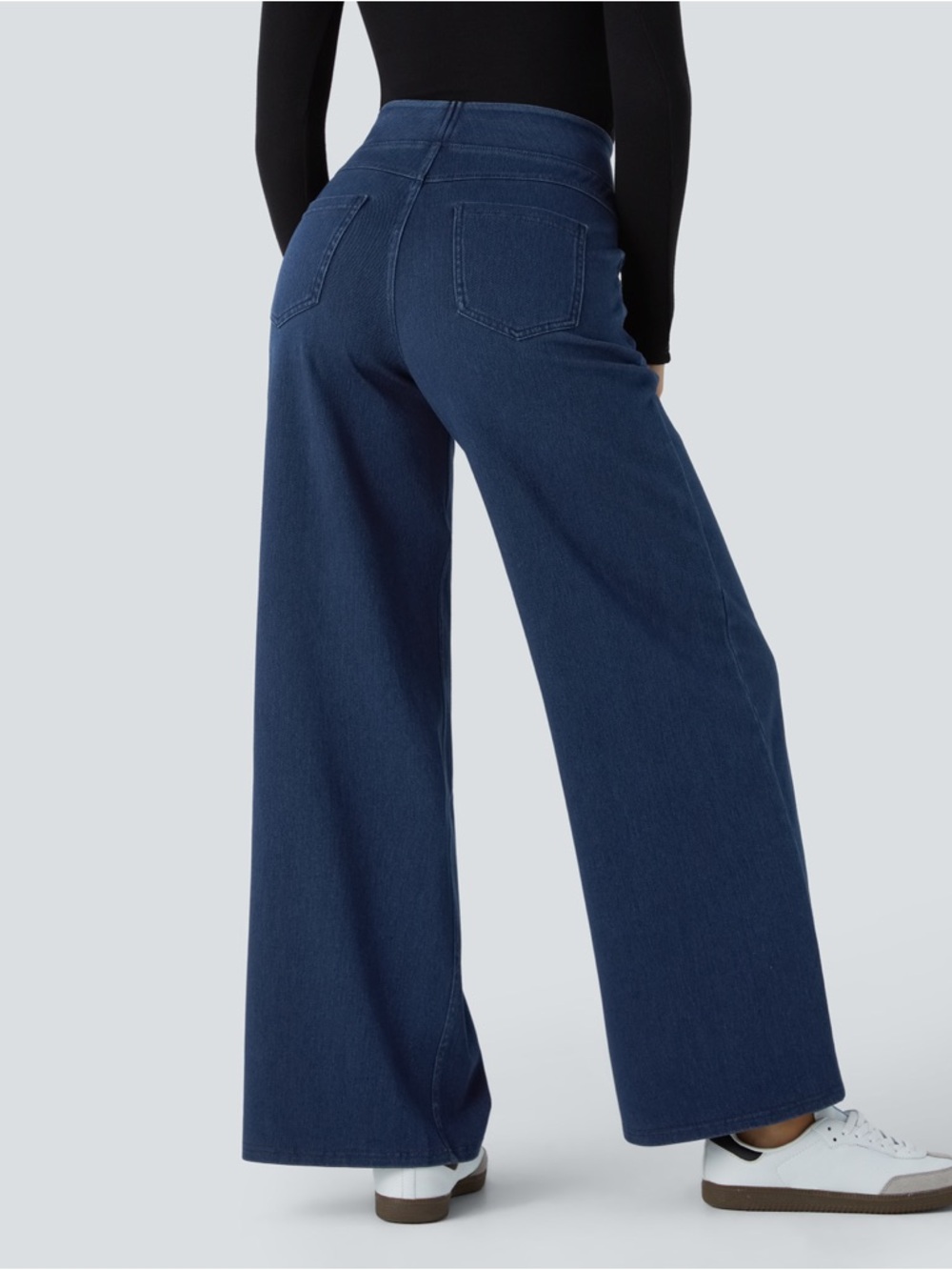 Halara Flex™ High Waisted Wide Leg Jeans XL Tummy Control Stretch Pockets - Picture 3 of 7